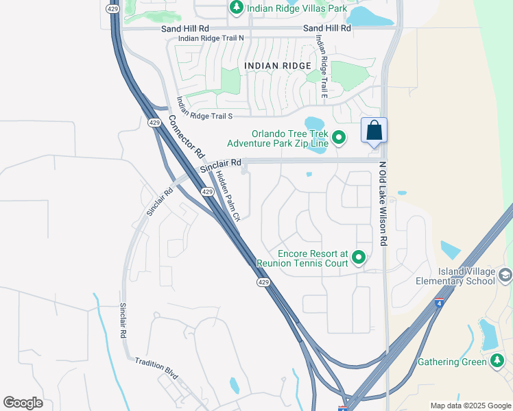 map of restaurants, bars, coffee shops, grocery stores, and more near 7714 Fairfax Drive in Kissimmee