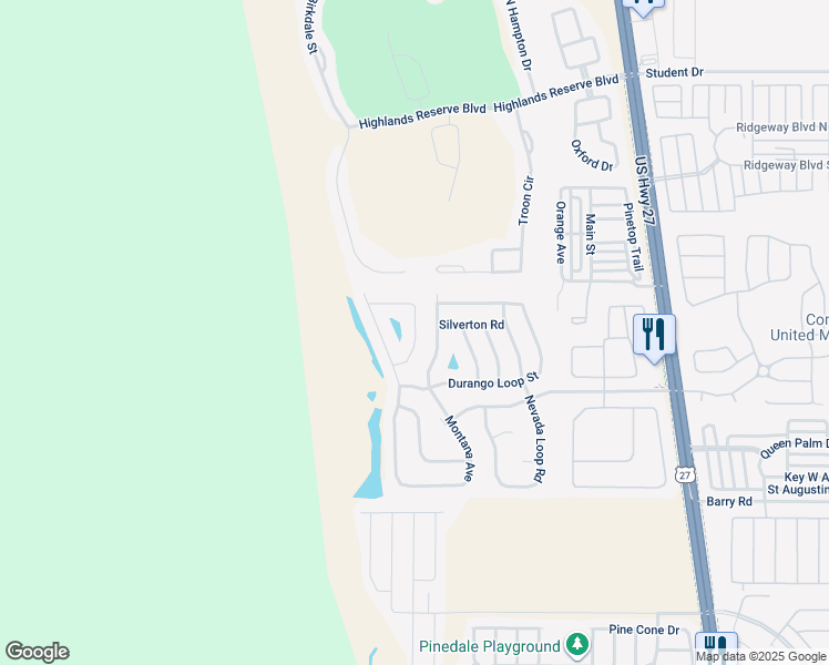 map of restaurants, bars, coffee shops, grocery stores, and more near 201 Greeley Loop in Davenport