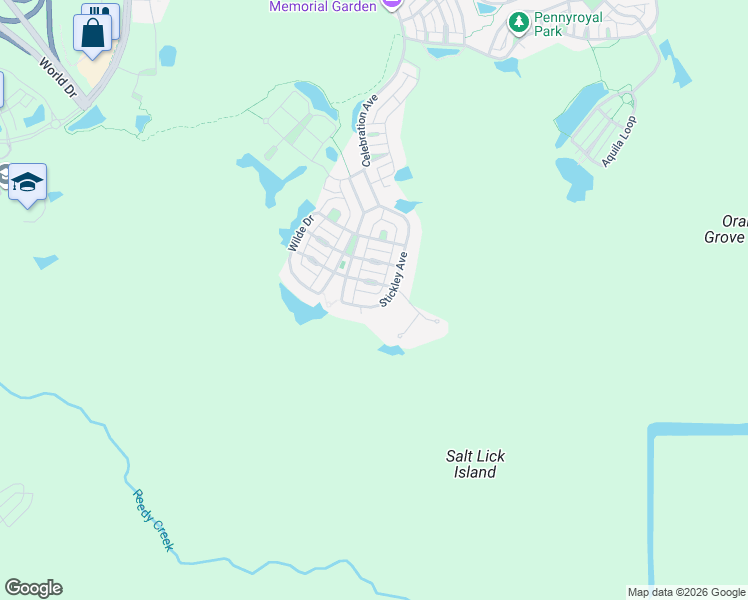map of restaurants, bars, coffee shops, grocery stores, and more near 1108 Tapestry Drive in Celebration