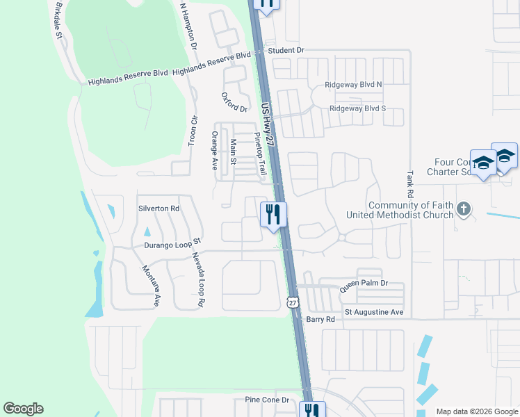 map of restaurants, bars, coffee shops, grocery stores, and more near 430 Holborn Loop in Davenport