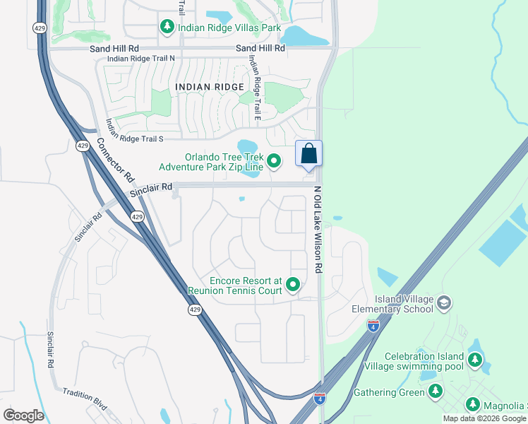 map of restaurants, bars, coffee shops, grocery stores, and more near 7655 Wilmington Loop in Kissimmee