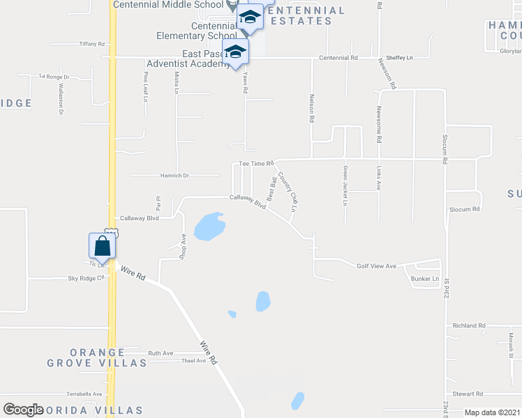 map of restaurants, bars, coffee shops, grocery stores, and more near 9140 Wire Road in Zephyrhills