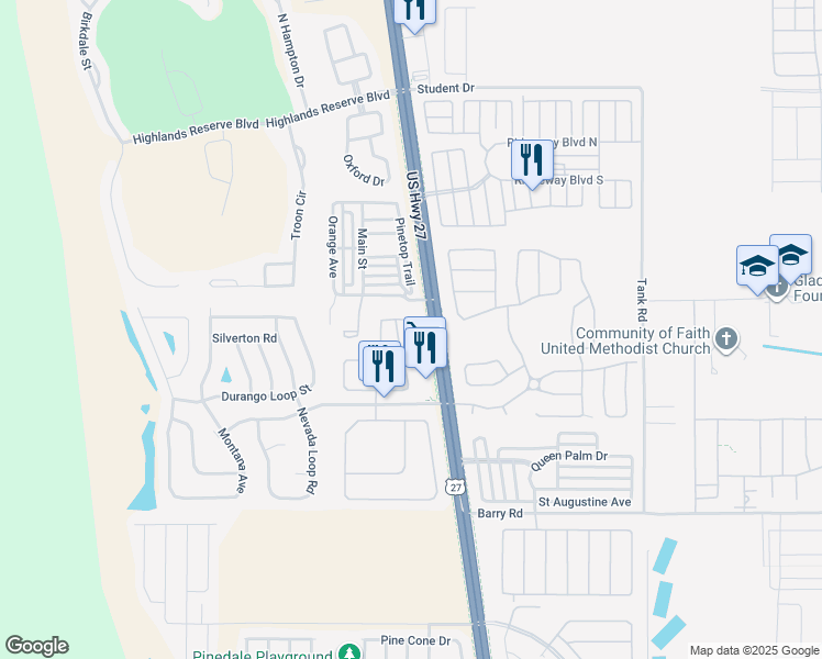 map of restaurants, bars, coffee shops, grocery stores, and more near 430 Holborn Loop in Davenport