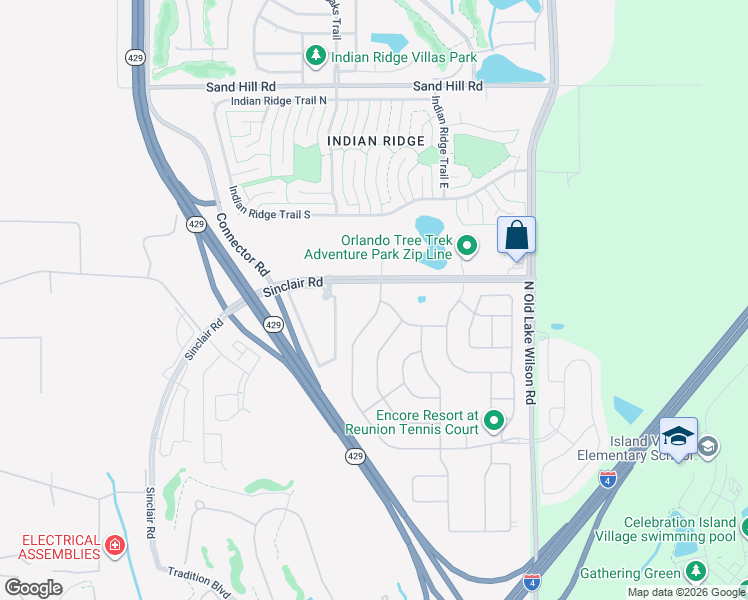 map of restaurants, bars, coffee shops, grocery stores, and more near 7739 Fairfax Drive in Kissimmee