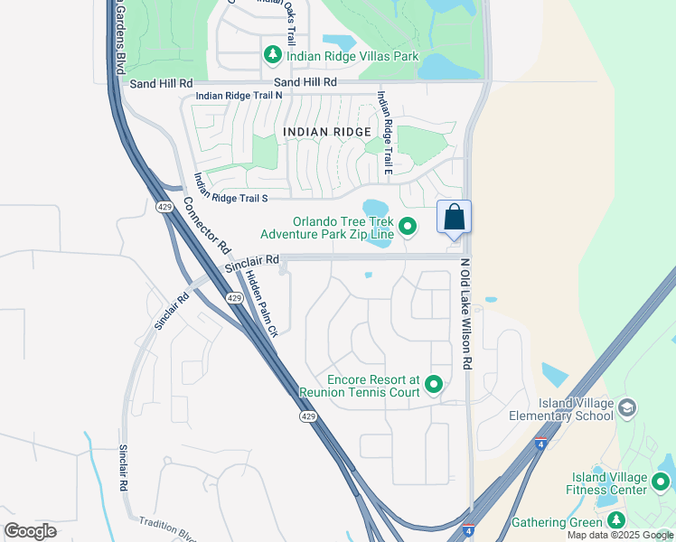 map of restaurants, bars, coffee shops, grocery stores, and more near 7723 Banyan Boulevard in Kissimmee