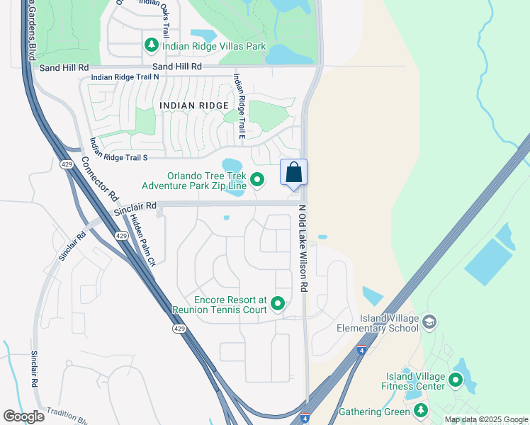 map of restaurants, bars, coffee shops, grocery stores, and more near 561 Lasso Drive in Kissimmee