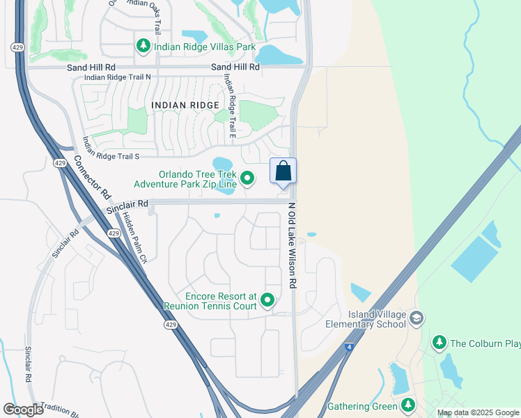 map of restaurants, bars, coffee shops, grocery stores, and more near 521 Lasso Drive in Kissimmee