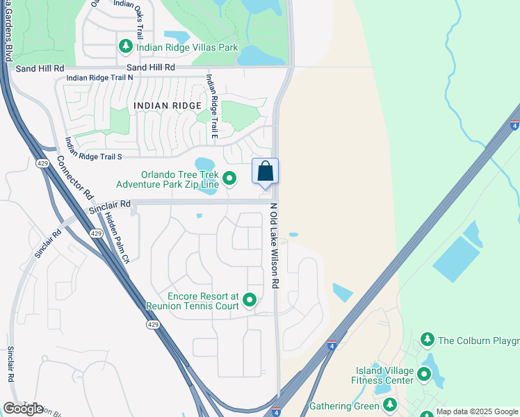 map of restaurants, bars, coffee shops, grocery stores, and more near 441 Lasso Drive in Kissimmee