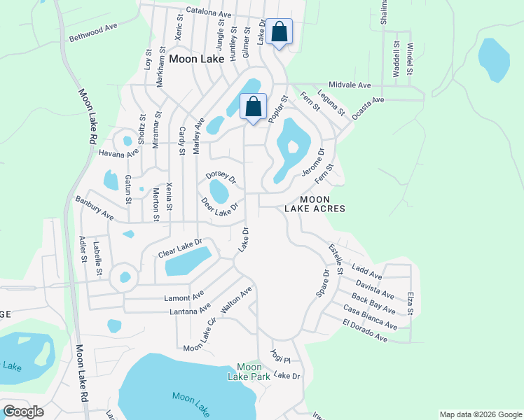map of restaurants, bars, coffee shops, grocery stores, and more near 9506 Fern Street in New Port Richey