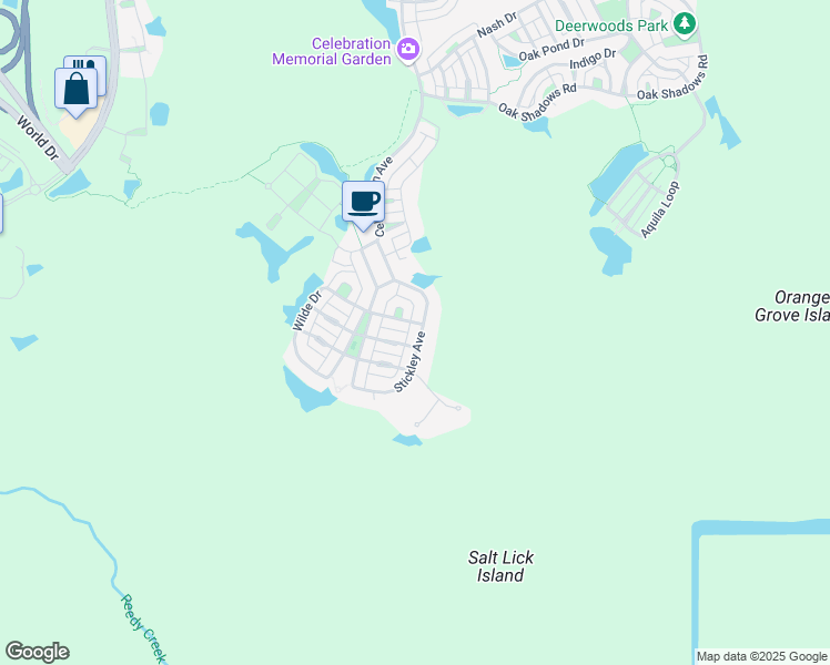 map of restaurants, bars, coffee shops, grocery stores, and more near 1420 Stickley Avenue in Kissimmee