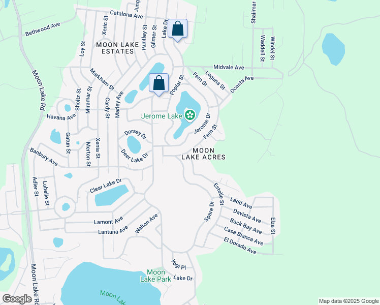 map of restaurants, bars, coffee shops, grocery stores, and more near 9556 Fern Street in New Port Richey