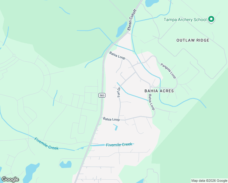 map of restaurants, bars, coffee shops, grocery stores, and more near 9516 Turf Drive in Land O' Lakes