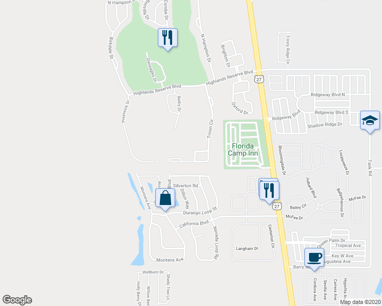 map of restaurants, bars, coffee shops, grocery stores, and more near 206 Dornoch Street in Davenport