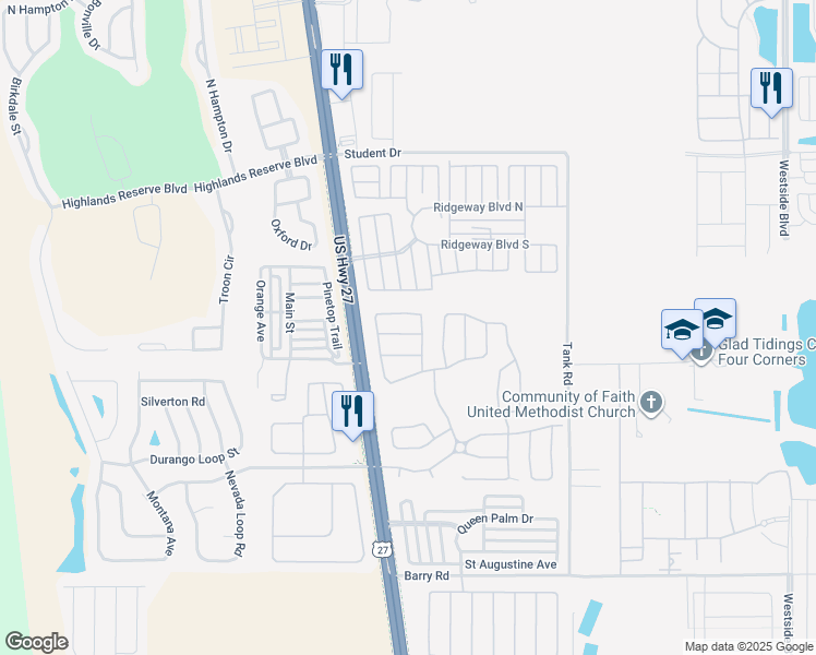map of restaurants, bars, coffee shops, grocery stores, and more near 936 Bloomingdale Drive in Davenport