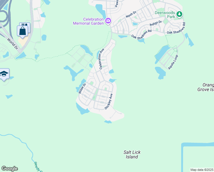 map of restaurants, bars, coffee shops, grocery stores, and more near 1407 Stickley Avenue in Kissimmee