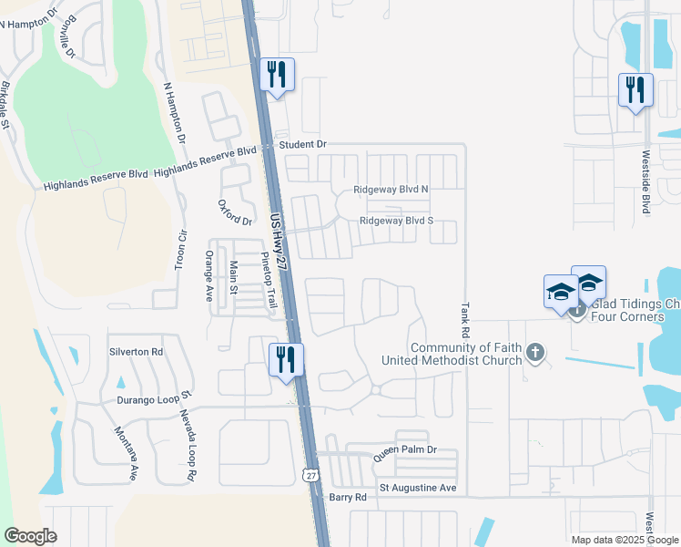 map of restaurants, bars, coffee shops, grocery stores, and more near 936 Bloomingdale Drive in Davenport