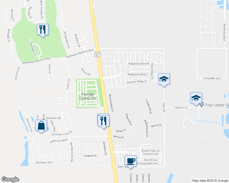 map of restaurants, bars, coffee shops, grocery stores, and more near 814 Bloomingdale Drive in Davenport