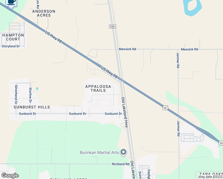 map of restaurants, bars, coffee shops, grocery stores, and more near 40434 Trotter Lane in Dade City