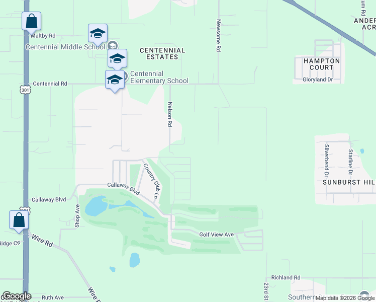 map of restaurants, bars, coffee shops, grocery stores, and more near 9624 Nelson Road in Dade City