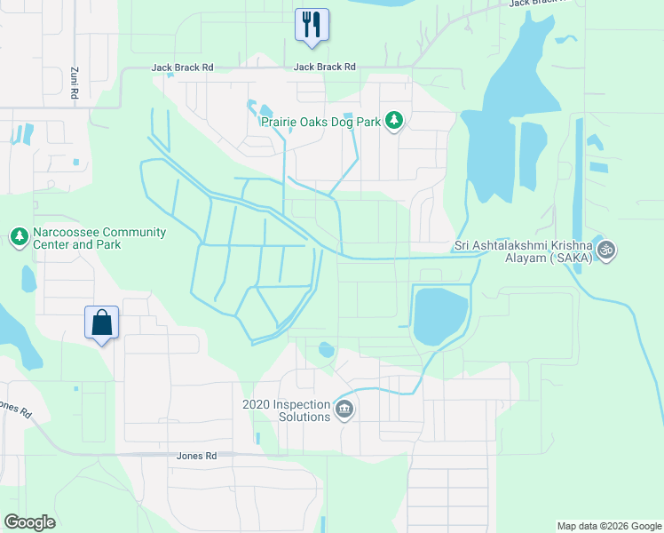 map of restaurants, bars, coffee shops, grocery stores, and more near 5652 Jack Brack Rd in St Cloud