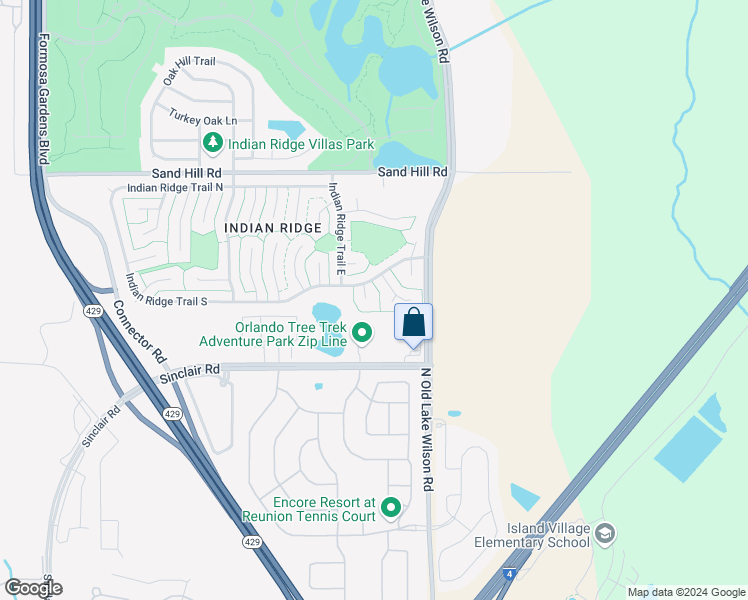 map of restaurants, bars, coffee shops, grocery stores, and more near 975 Abby Ridge Court in Kissimmee