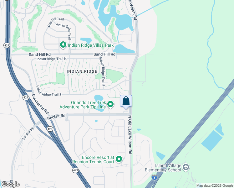 map of restaurants, bars, coffee shops, grocery stores, and more near 990 Amy Ridge Court in Kissimmee