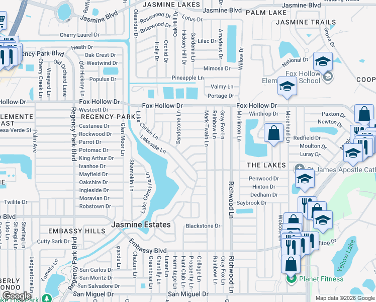 map of restaurants, bars, coffee shops, grocery stores, and more near 7801 Sagebrush Drive in Port Richey