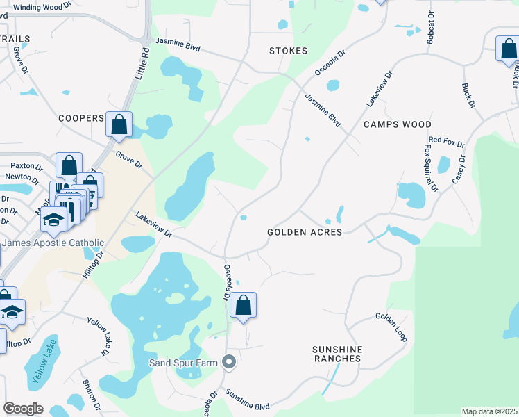 map of restaurants, bars, coffee shops, grocery stores, and more near 9760 Osceola Drive in New Port Richey