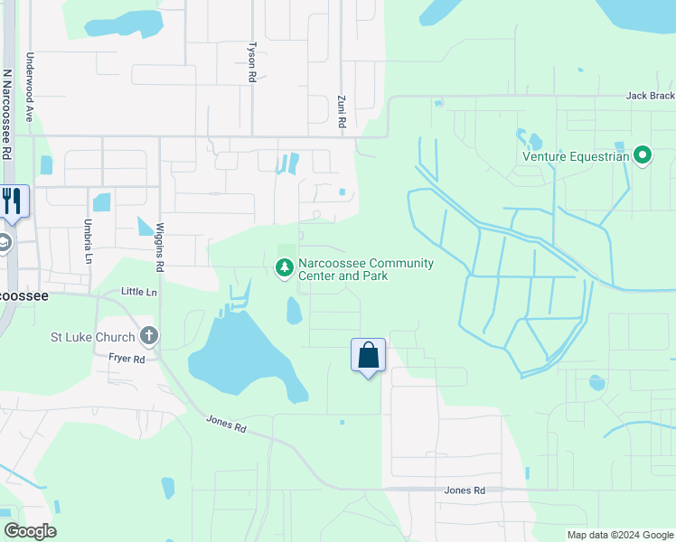 map of restaurants, bars, coffee shops, grocery stores, and more near 5395 Timberland Avenue in Magnolia Square