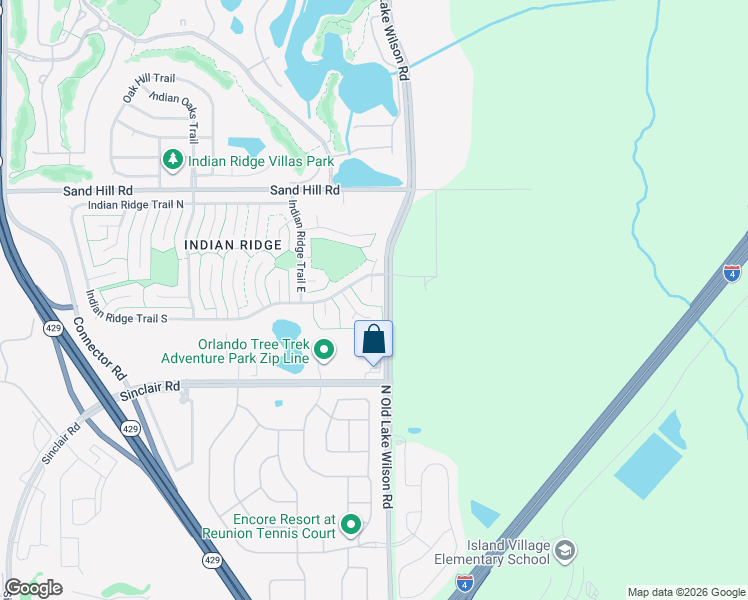 map of restaurants, bars, coffee shops, grocery stores, and more near 965 Andrea Ridge Court in Kissimmee