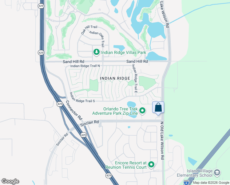 map of restaurants, bars, coffee shops, grocery stores, and more near 1055 Jason Ridge Court in Kissimmee