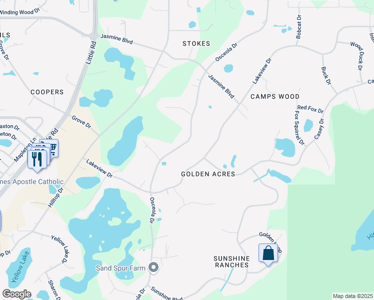 map of restaurants, bars, coffee shops, grocery stores, and more near 9760 Osceola Drive in New Port Richey