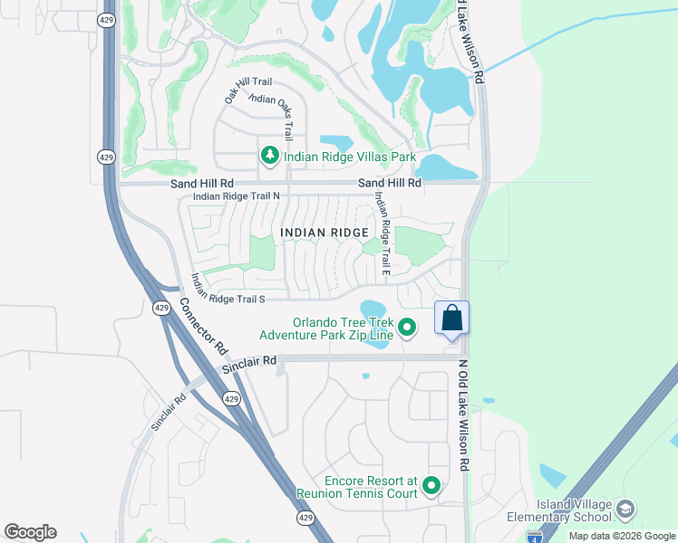 map of restaurants, bars, coffee shops, grocery stores, and more near 1025 Jason Ridge Court in Kissimmee