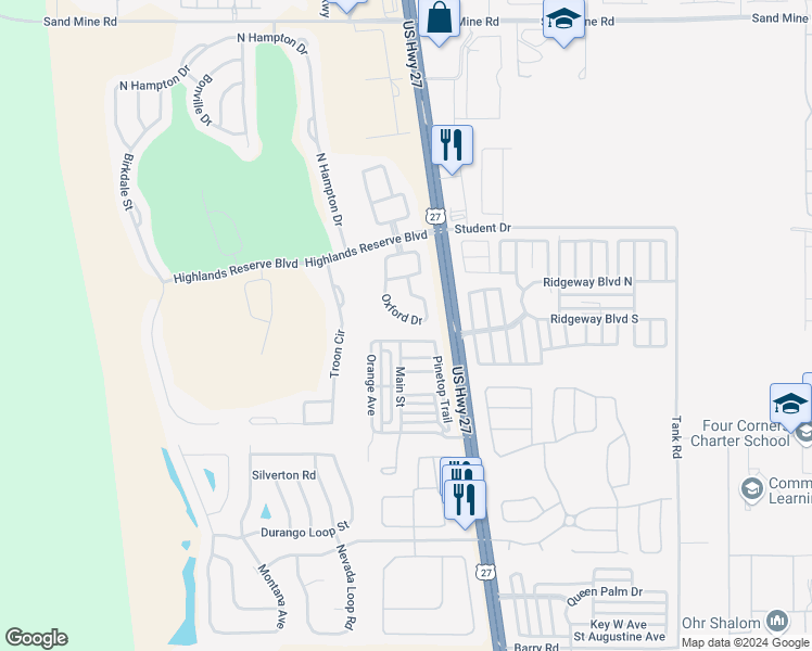 map of restaurants, bars, coffee shops, grocery stores, and more near 726 Oxford Drive in Davenport