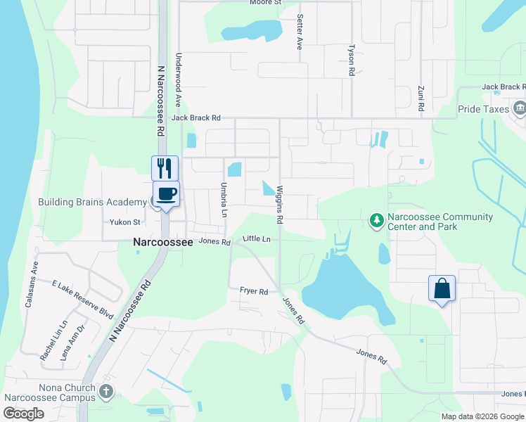 map of restaurants, bars, coffee shops, grocery stores, and more near 5171 Little Lane in St. Cloud