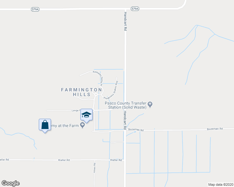 map of restaurants, bars, coffee shops, grocery stores, and more near 9802 Preakness Stakes Way in Dade City