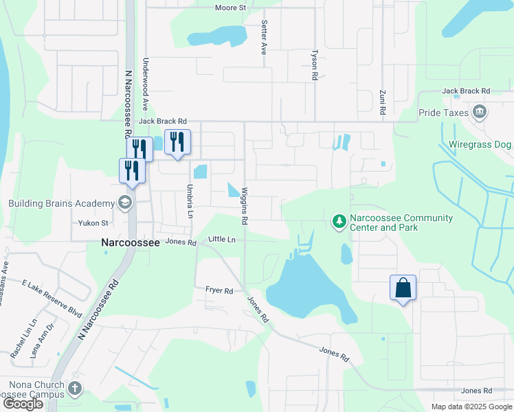 map of restaurants, bars, coffee shops, grocery stores, and more near 5215 Rambling Road in St. Cloud