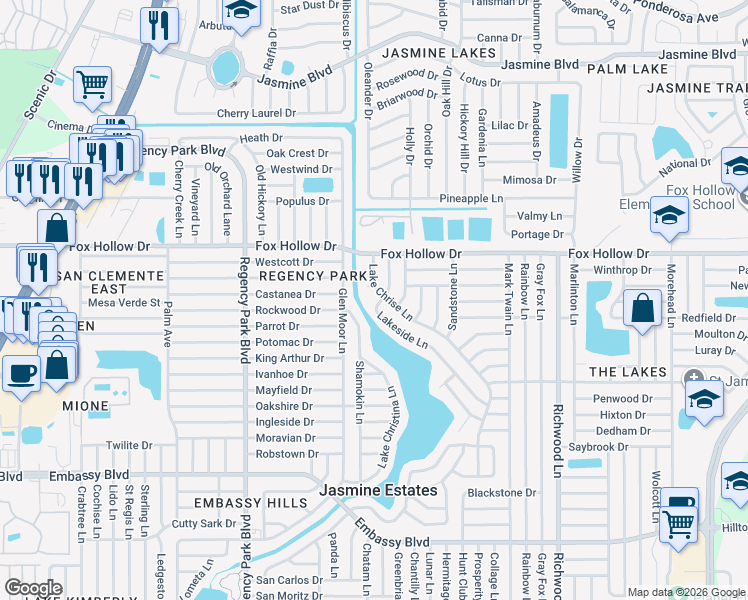 map of restaurants, bars, coffee shops, grocery stores, and more near 9845 Abbott Court in Port Richey