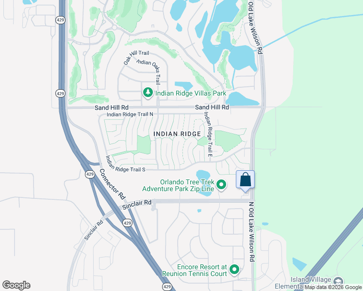 map of restaurants, bars, coffee shops, grocery stores, and more near 1095 Jason Ridge Court in Kissimmee