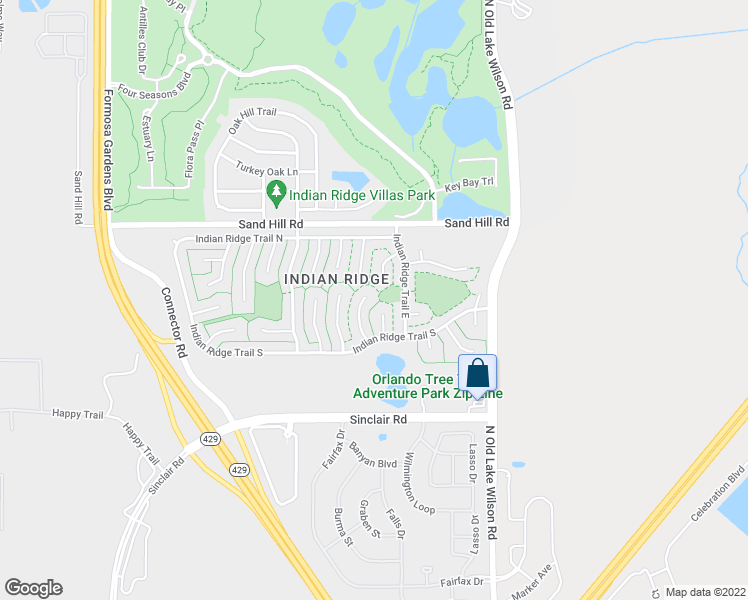 map of restaurants, bars, coffee shops, grocery stores, and more near 1075 Hali Ridge Court in Kissimmee