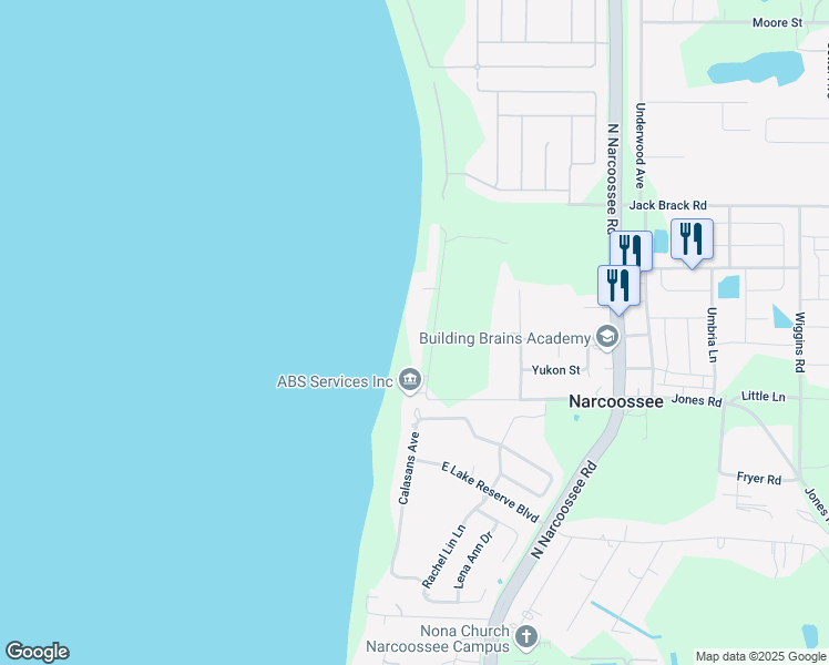 map of restaurants, bars, coffee shops, grocery stores, and more near 1060 Oak Shore Drive in Saint Cloud