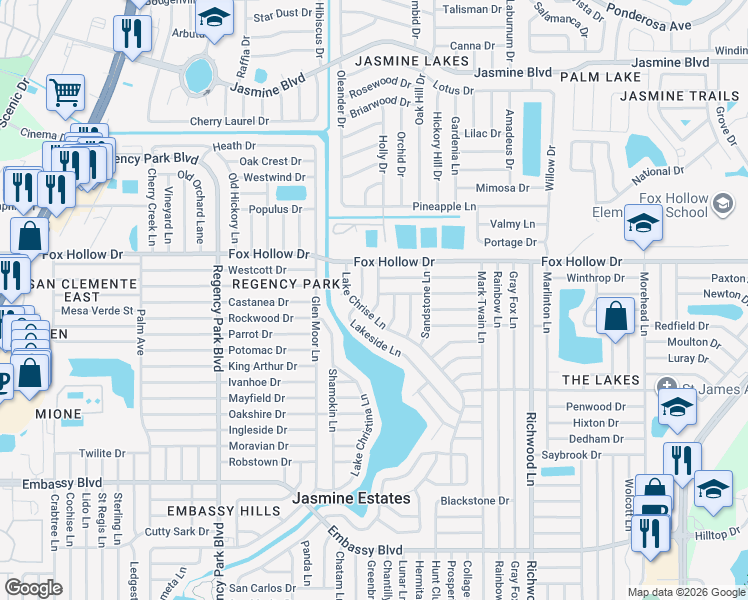 map of restaurants, bars, coffee shops, grocery stores, and more near 9835 Aetna Ln in Port Richey
