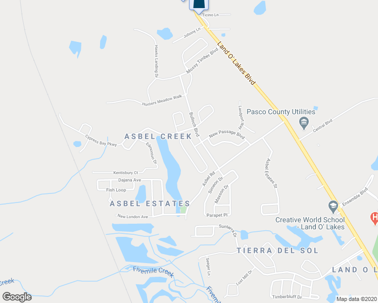 map of restaurants, bars, coffee shops, grocery stores, and more near 9840 Jasmine Brook Circle in Pasco County