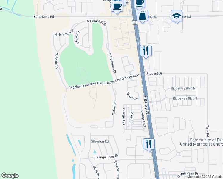 map of restaurants, bars, coffee shops, grocery stores, and more near 1061 Troon Circle in Davenport