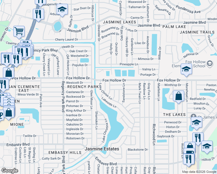map of restaurants, bars, coffee shops, grocery stores, and more near 9835 Aetna Lane in Port Richey
