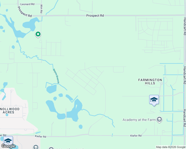 map of restaurants, bars, coffee shops, grocery stores, and more near 33601 Kiefer Road in Wesley Chapel