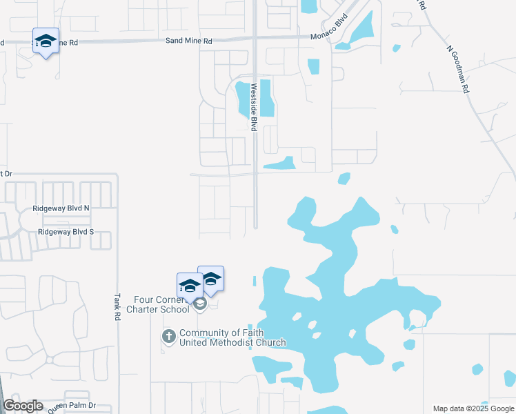 map of restaurants, bars, coffee shops, grocery stores, and more near Armadillo Avenue in Four Corners