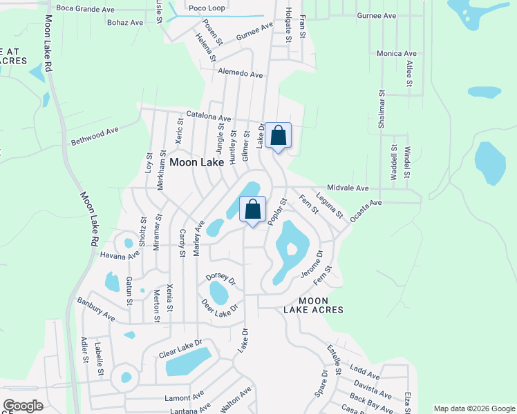map of restaurants, bars, coffee shops, grocery stores, and more near 9917 Lake Drive in New Port Richey