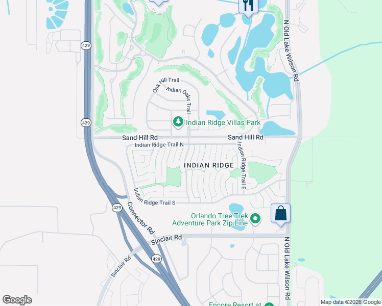 map of restaurants, bars, coffee shops, grocery stores, and more near 1140 Nicki Ridge Court in Kissimmee