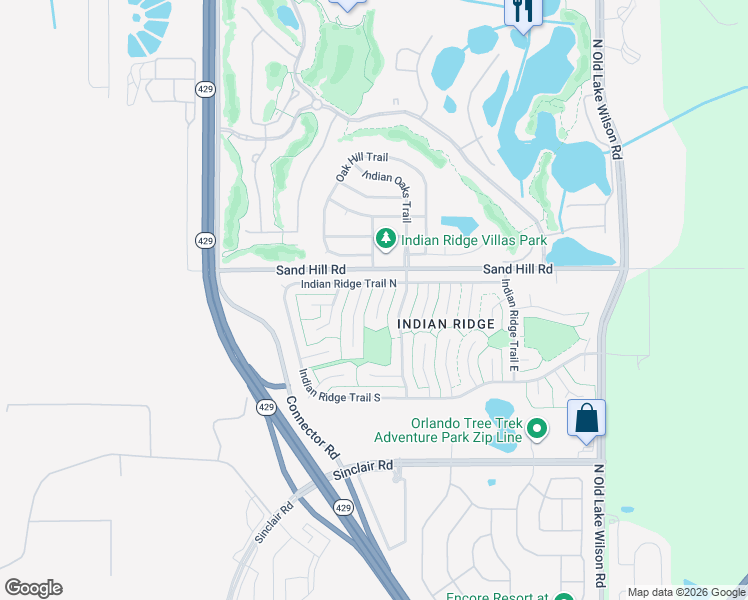 map of restaurants, bars, coffee shops, grocery stores, and more near 1145 John Ridge Court in Kissimmee
